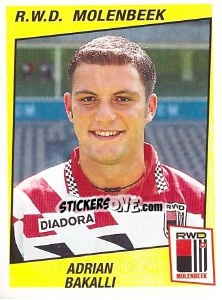 Sticker Adrian Bakalli - Football Belgium 1996-1997 - Panini