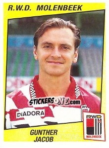 Sticker Gunther Jacob - Football Belgium 1996-1997 - Panini