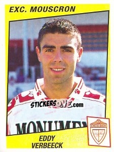 Sticker Eddy Verbeeck - Football Belgium 1996-1997 n. 298 - Panini