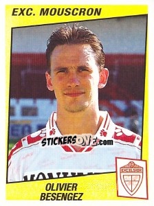 Sticker Olivier Besangez - Football Belgium 1996-1997 n. 302 - Panini