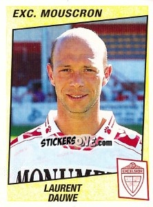 Sticker Laurent Dauwe - Football Belgium 1996-1997 - Panini