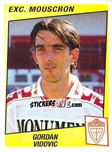Sticker Gordan Vidovic - Football Belgium 1996-1997 - Panini