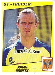 Sticker Johan Driesen - Football Belgium 1996-1997 - Panini