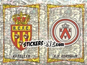 Cromo Kapellen - K.V. Kortrijk  (Embleem-Armoiries) - Football Belgium 1996-1997 - Panini