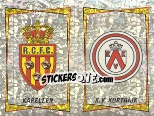 Sticker Kapellen - K.V. Kortrijk  (Embleem-Armoiries) - Football Belgium 1996-1997 n. 358 - Panini