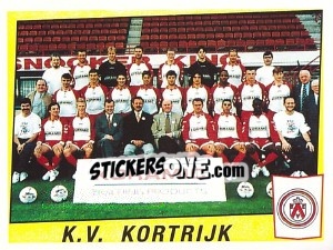 Sticker K.V. Kortrijk (Elftal-Equipe) - Football Belgium 1996-1997 n. 360 - Panini