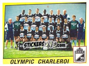 Cromo Olympic Charleroi (Elftal-Equipe) - Football Belgium 1996-1997 - Panini