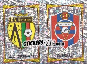 Sticker K.V. Oostende - Overpelt  (Embleem-Armoiries) - Football Belgium 1996-1997 - Panini