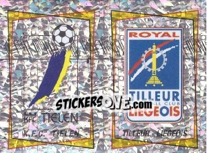 Sticker K.F.C. Tielen - Tilleur-Liegeois  (Embleem-Armoiries) - Football Belgium 1996-1997 - Panini