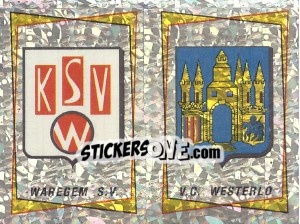 Sticker Waregem S.V. - V.C. Westerlo  (Embleem-Armoiries) - Football Belgium 1996-1997 - Panini