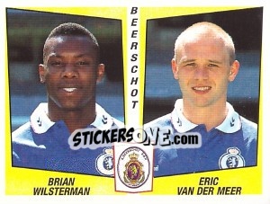 Sticker Brian Wilsterman / Eric van der Meer - Football Belgium 1996-1997 n. 378 - Panini
