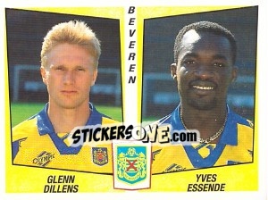 Sticker Glenn Dillens / Yves Essende - Football Belgium 1996-1997 - Panini