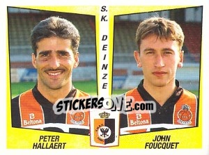 Sticker Peter Hallaert / John Foucquet - Football Belgium 1996-1997 - Panini