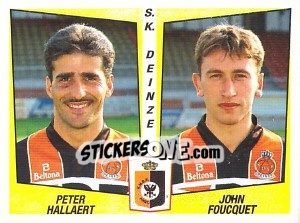 Figurina Peter Hallaert / John Foucquet - Football Belgium 1996-1997 - Panini