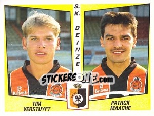 Sticker Tim Verstuyft / Patrick Maache - Football Belgium 1996-1997 n. 391 - Panini