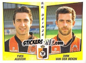 Sticker Yves Audoor / Dirk Van Der Beken - Football Belgium 1996-1997 - Panini