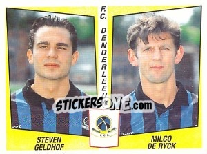 Sticker Steven Geldhof / Milco De Ryck - Football Belgium 1996-1997 n. 395 - Panini