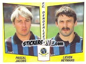 Sticker Pascal Jacobs / Lieven Heymans - Football Belgium 1996-1997 - Panini