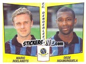 Sticker Mario Roelandts / Dede Ngamunguela - Football Belgium 1996-1997 n. 398 - Panini