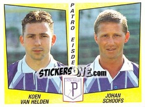 Sticker Koen van Helden / Johan Schoofs - Football Belgium 1996-1997 n. 401 - Panini