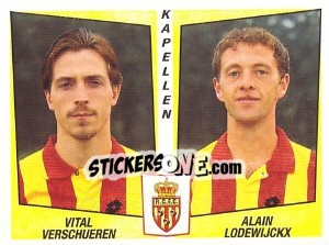 Sticker Vital Verschueren / Alain Lodewijckx - Football Belgium 1996-1997 - Panini