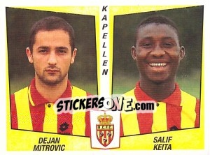 Sticker Dejan Mitrovic / Salif Keita - Football Belgium 1996-1997 - Panini