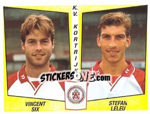 Figurina Vincent Six / Stefan Leleu - Football Belgium 1996-1997 n. 419 - Panini