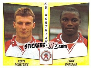 Sticker Kurt Mertens / Fode Camara - Football Belgium 1996-1997 n. 423 - Panini