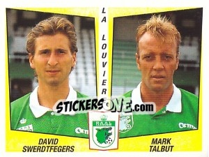 Sticker David Swerdtfegers / Mark Talbut - Football Belgium 1996-1997 - Panini