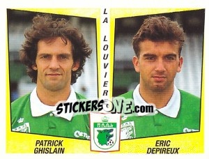 Sticker Patrick Ghislain / Eric Depireux - Football Belgium 1996-1997 n. 427 - Panini