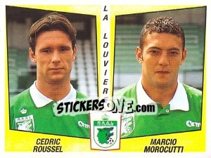Sticker Cedric Roussel / Marcio Morocutti - Football Belgium 1996-1997 n. 429 - Panini
