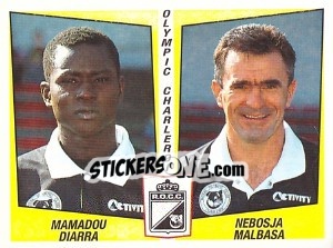 Sticker Mamadou Diarra / Nebosja Malbasa - Football Belgium 1996-1997 n. 435 - Panini
