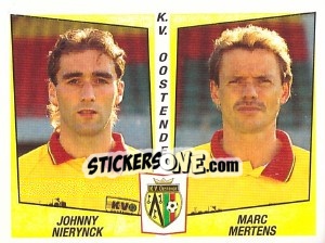 Figurina Johnny Nierynck / Marc Mertens - Football Belgium 1996-1997 - Panini