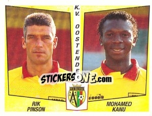 Figurina Rik Pinson / Mohamed Kanu - Football Belgium 1996-1997 n. 438 - Panini