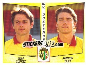 Sticker Wim Cuffez / Jannes Tant - Football Belgium 1996-1997 - Panini