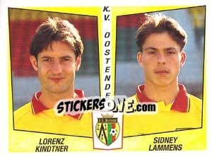Cromo Lorenz Kindtner / Sidney Lammens - Football Belgium 1996-1997 - Panini