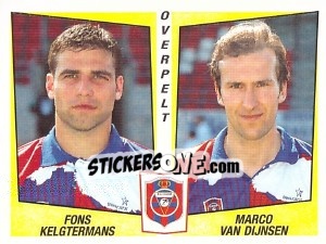 Sticker Fons Kelgtermans / Marco van Dijnsen - Football Belgium 1996-1997 n. 444 - Panini