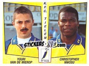 Cromo Youri van De Mierop / Christopher Nwosu - Football Belgium 1996-1997 n. 451 - Panini