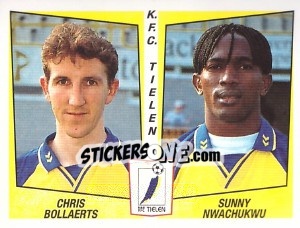 Figurina Chris Bollaerts / Sunny Nwachukwu - Football Belgium 1996-1997 n. 452 - Panini