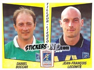 Sticker Daniel Boccar / Jean-François Lecomte - Football Belgium 1996-1997 n. 454 - Panini