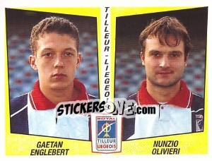 Sticker Gaetan Englebert / Nunzio Olivieri - Football Belgium 1996-1997 - Panini