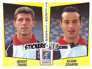 Sticker Benoit Thans / Karim Zouaoui - Football Belgium 1996-1997 n. 458 - Panini