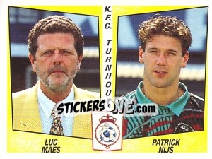 Figurina Luc Maes / Patrick Nijs - Football Belgium 1996-1997 - Panini