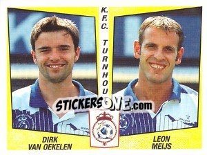 Sticker Dirk van Oekelen / Leon Meijs - Football Belgium 1996-1997 n. 461 - Panini