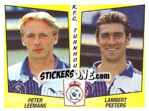 Sticker Peter Leemans / Lambert Peeters - Football Belgium 1996-1997 - Panini