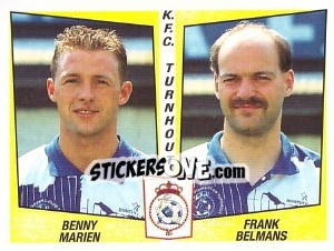 Sticker Benny Marien / Franck Belmans - Football Belgium 1996-1997 - Panini
