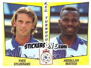 Sticker Yves Sylverans / Abdallah Mateso - Football Belgium 1996-1997 n. 465 - Panini