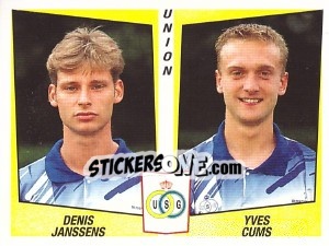 Sticker Denis Janssens / Yves Cums - Football Belgium 1996-1997 - Panini