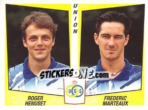 Cromo Roger Henuset / Frederic Marteaux - Football Belgium 1996-1997 - Panini