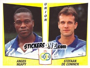 Cromo Anges Ngapy / Stefaan De Coninck - Football Belgium 1996-1997 n. 471 - Panini